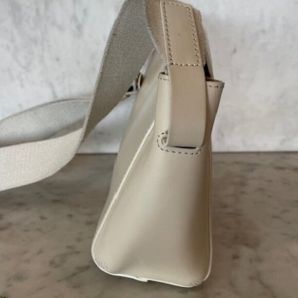 EVERLANE Mini Form Adjustable Canvas Strap Crossbody Bag Bone - Picture 12 of 15